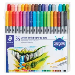 Staedtler® Duo-Color Fiber-Tip 36 Color Marker Set
