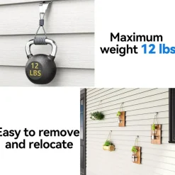 Stainless Steel Vinyl Siding Wall Hooks (15 Pack)