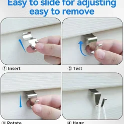 Stainless Steel Vinyl Siding Wall Hooks (15 Pack)