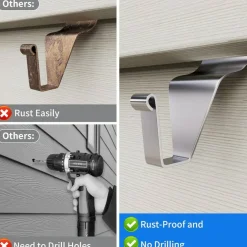 Stainless Steel Vinyl Siding Wall Hooks (15 Pack)