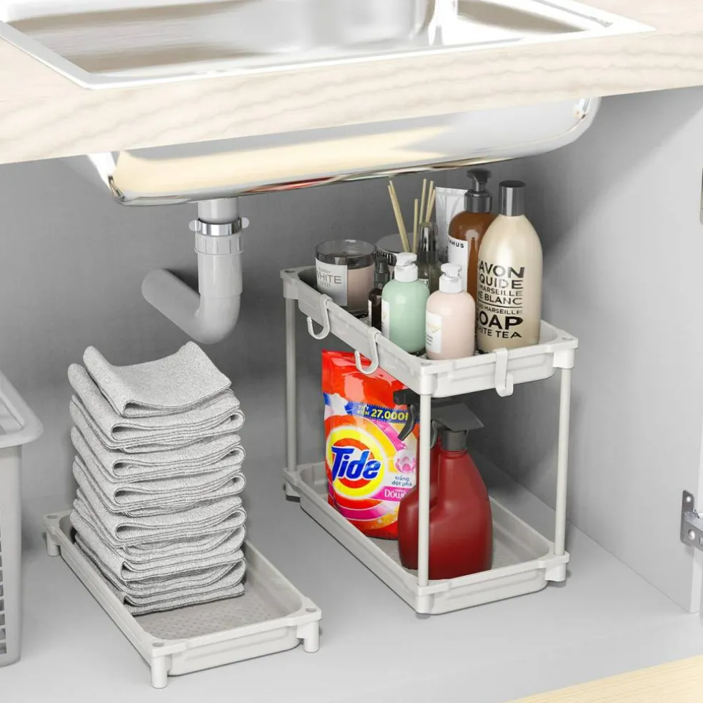Standard 3-Tier Slim Rolling Storage Cart, White