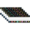 Star Bright Colorful Stars on Black Name Plates, 36 Per Pack, 6 Packs