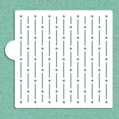 Stars and Stripes Cookie & Craft Stencil | CM035 by Designer Stencils | Cookie Decorating Tools | Baking Stencils for Royal Icing, Airbrush, Dusting Powder | Craft Stencils for Canvas, Paper, Wood | Reusable Food Grade Stencil
