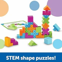 STEM Explorers Brainometry - 34 Pieces, Ages 5+ STEM Toys for Kids, Brain Teaser Toys and Games, Kindergarten Games