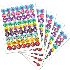 1008 Stickers for Kids in 9 Designs. 1 Inch School Stickers on Sheets. Teacher Supplies for Classroom, Potty Training Stickers, Motivational Stickers