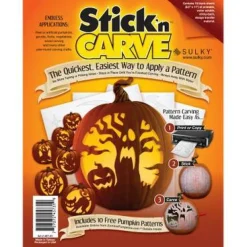 Stick ' n Carve - ValuePack (10 Sheets) + 10 Free Pumpkin Patterns