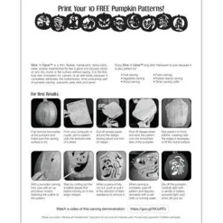 Stick ' n Carve - ValuePack (10 Sheets) + 10 Free Pumpkin Patterns