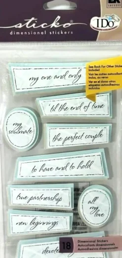 Sticko I Do Wedding Collection Family Friends Dimensional Stickers