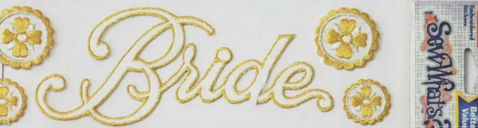 Sticko Sew Whats? Bride Embroidered Dimensional Stickers