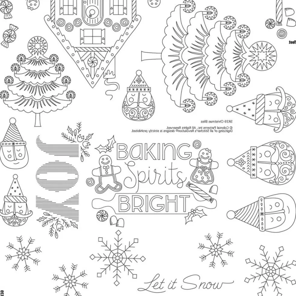 Stitcher's Revolution Christmas Bliss SR39 embroidery iron on pattern