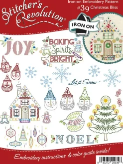 Stitcher's Revolution Christmas Bliss SR39 embroidery iron on pattern