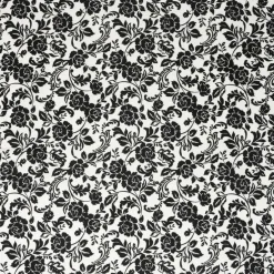 Stitch & Sparkle Dark Romance & Toss Rose White Cotton Fabric