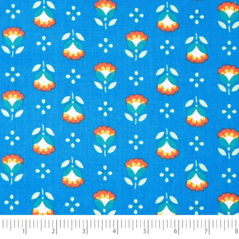 Stitch & Sparkle Modern Scandinavian Sunflower Cotton Fabric