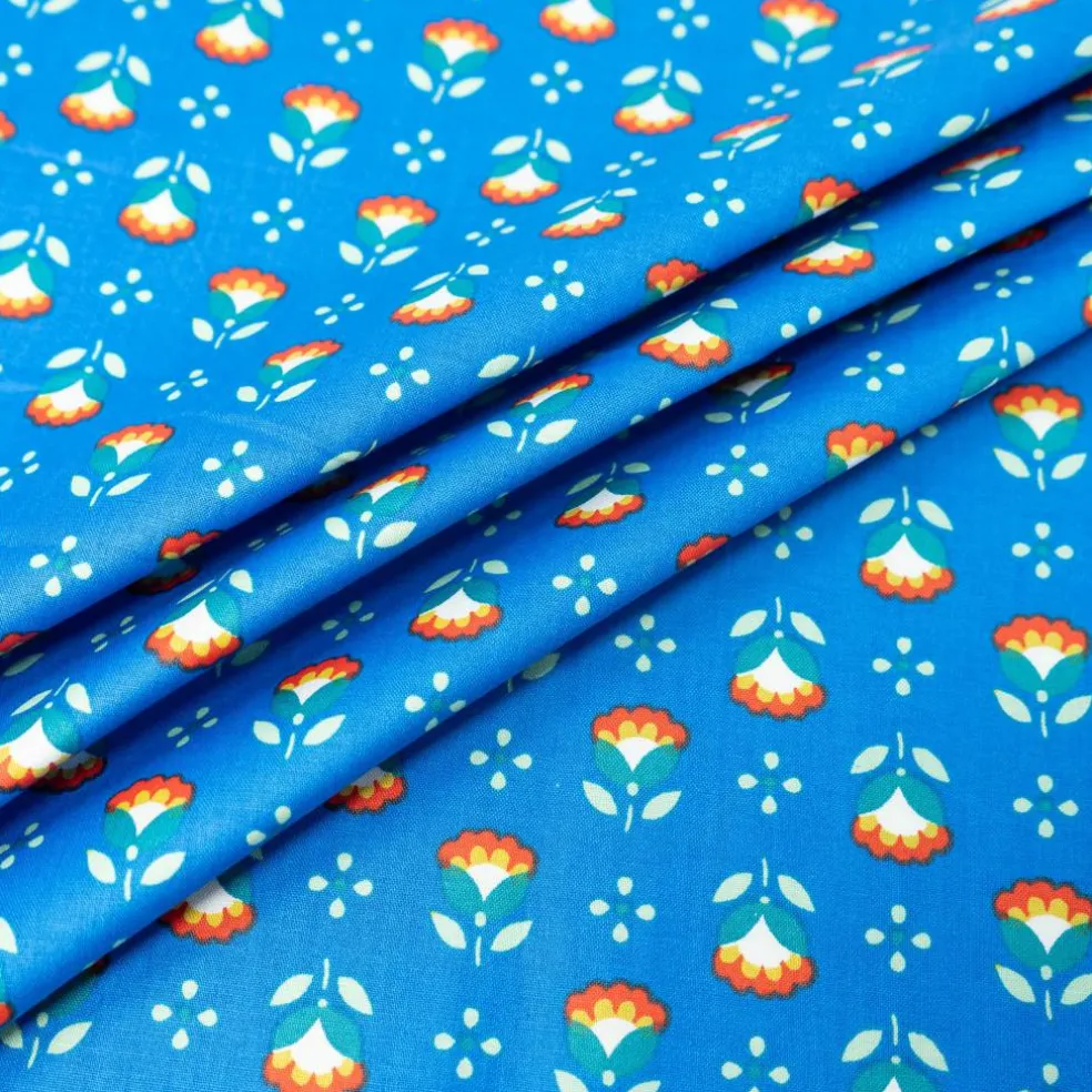 Stitch & Sparkle Modern Scandinavian Sunflower Cotton Fabric