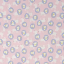 Stitch & Sparkle Pink Baby Lions Cotton Flannel Fabric