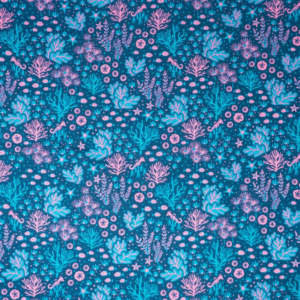Stitch & Sparkle Under the Sea Seaweed Cotton Fabrics