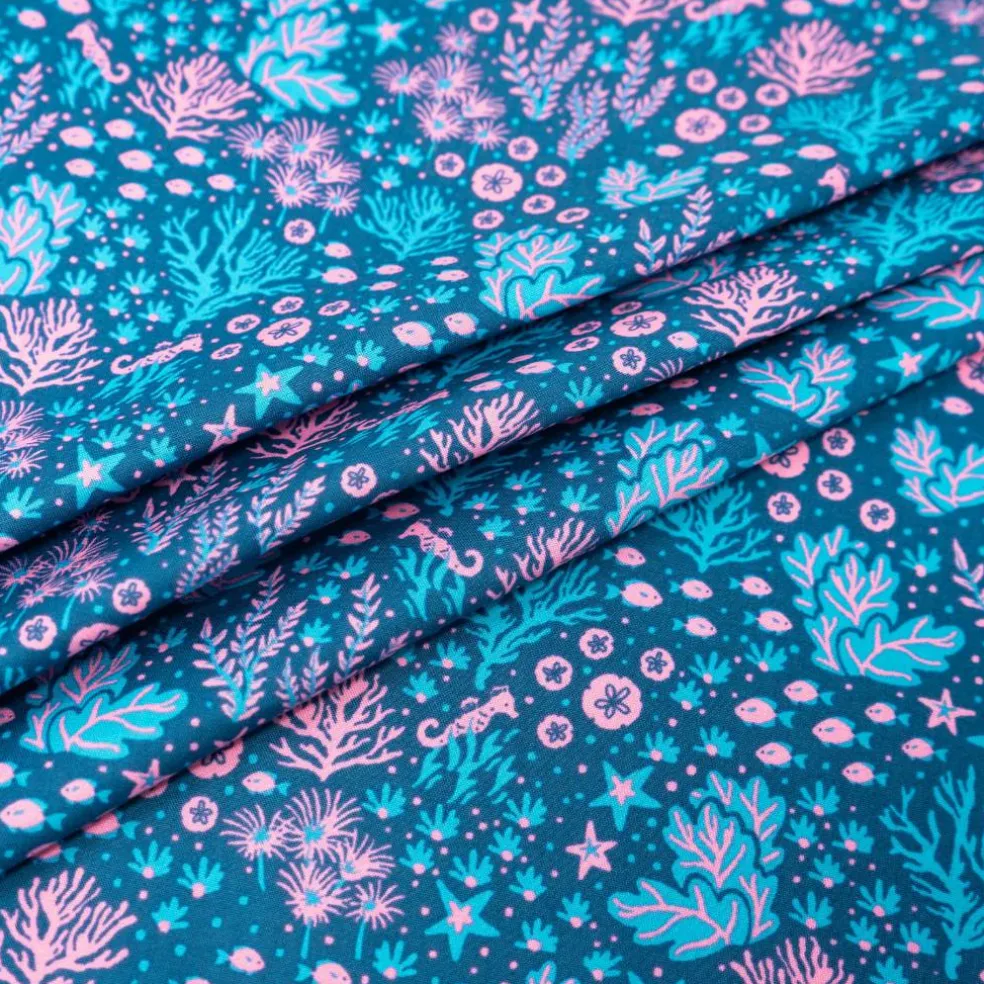 Stitch & Sparkle Under the Sea Seaweed Cotton Fabrics