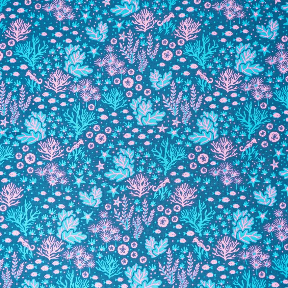 Stitch & Sparkle Under the Sea Seaweed Cotton Fabrics