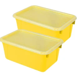 Storex Small Cubby Bin with Cover, 2ct.