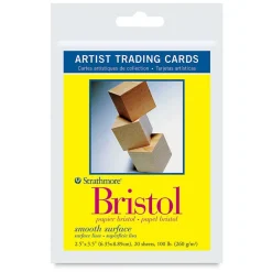 Strathmore Artist Trading Card Pack - 300 Series Bristol, Smooth, 2-1/2" x 3-1/2", Pkg of 20