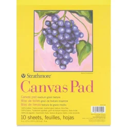 Strathmore 300 Series Cotton Canvas Pad - 9" x 12", 10 Sheets