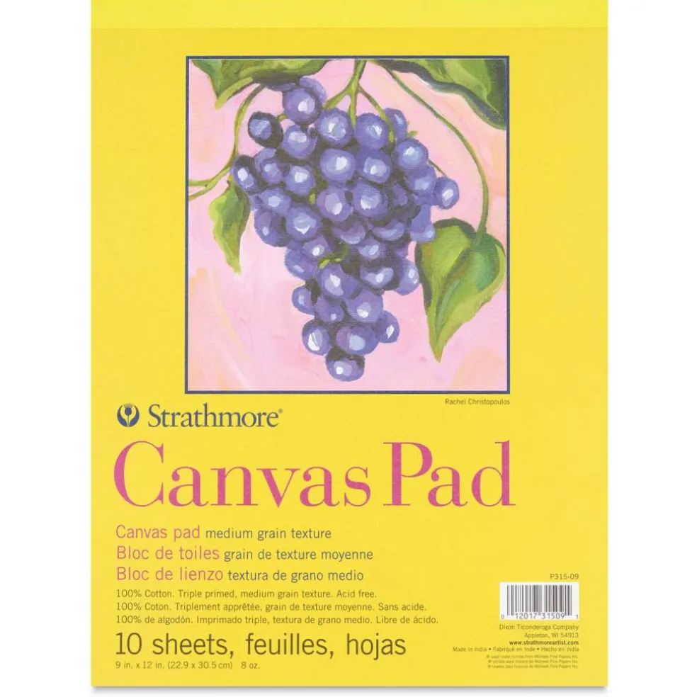 Strathmore 300 Series Cotton Canvas Pad - 9" x 12", 10 Sheets