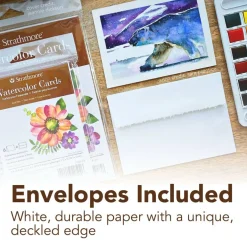 Strathmore® 400 Series Fluorescent White Watercolor Cards & Envelopes Set