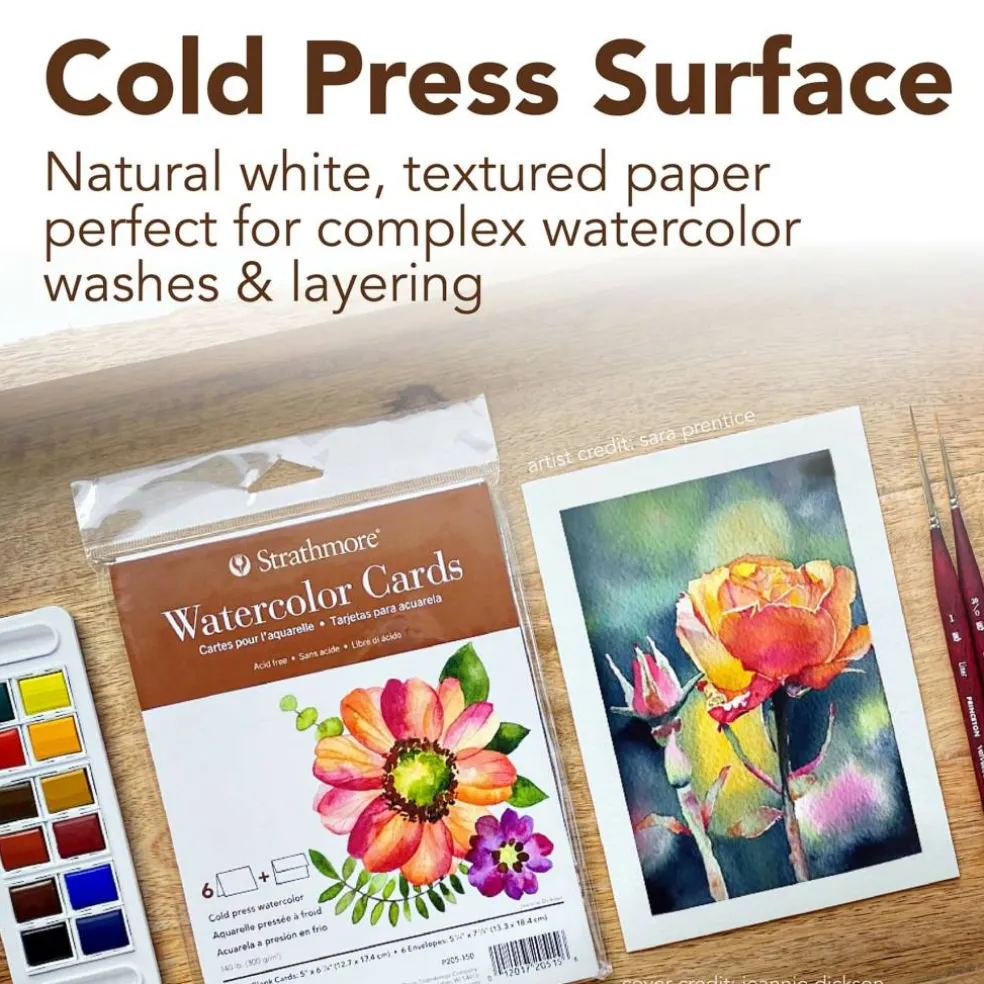 Strathmore® 400 Series Fluorescent White Watercolor Cards & Envelopes Set