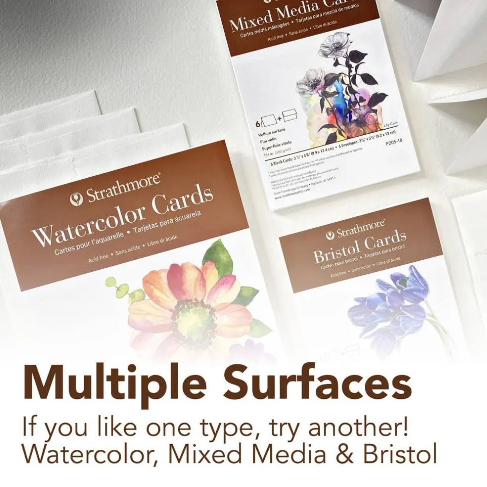 Strathmore® 400 Series Fluorescent White Watercolor Cards & Envelopes Set