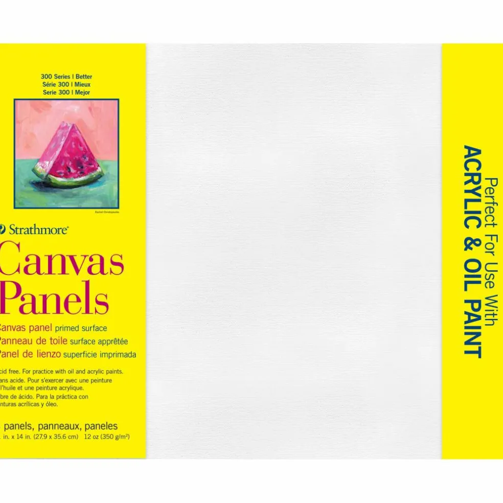 Strathmore® 300 Series White Canvas Panels Pad