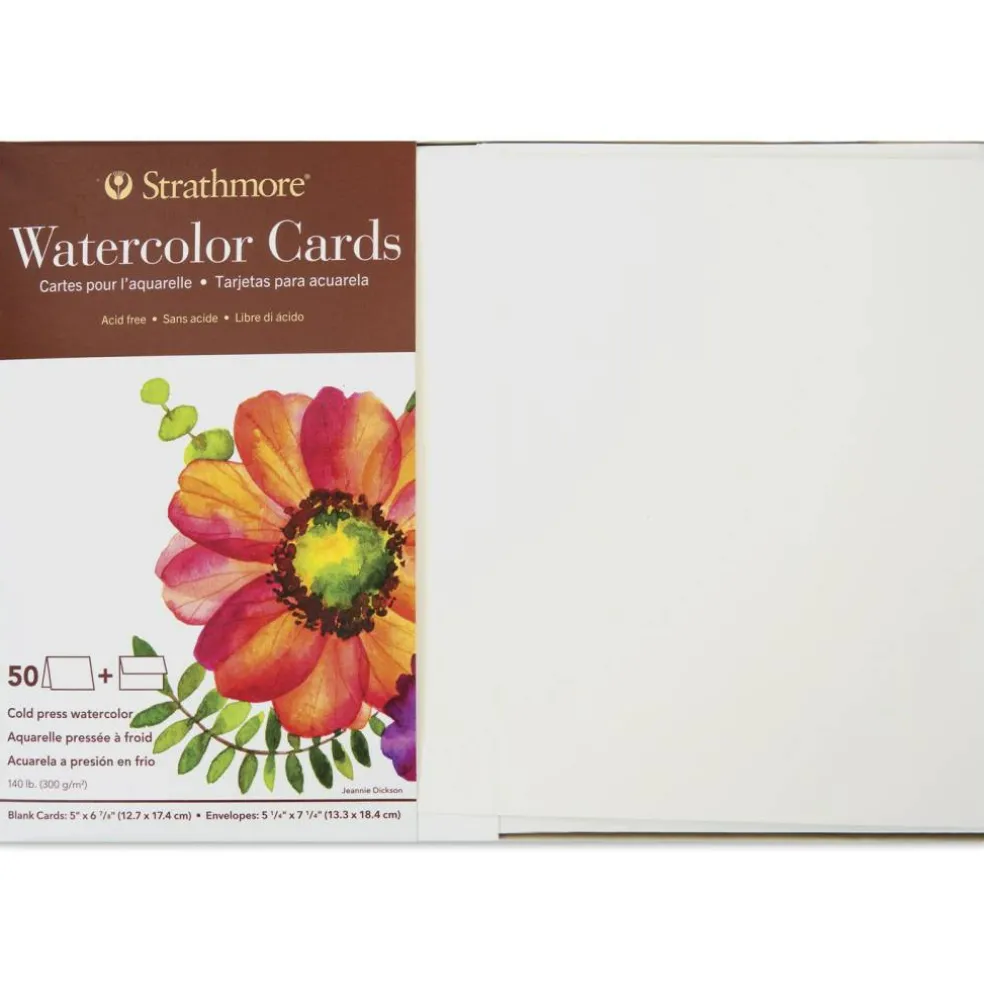 Strathmore Watercolor Cards and Envelopes - Greeting, Box of 50