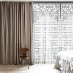 String Door Privacy Lace Curtain Macrame Boho