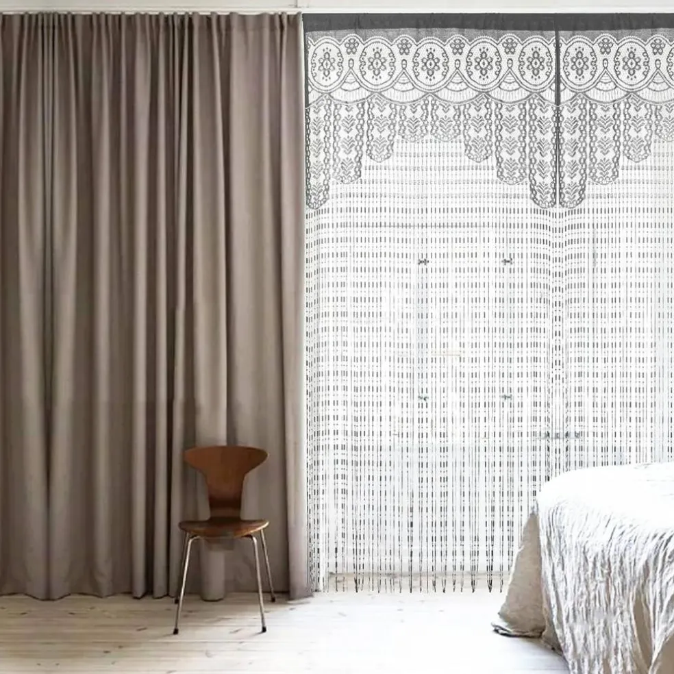 String Door Privacy Lace Curtain Macrame Boho