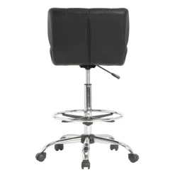 Studio Designs Crest Black Height Adjustable Drafting Chair with Footring