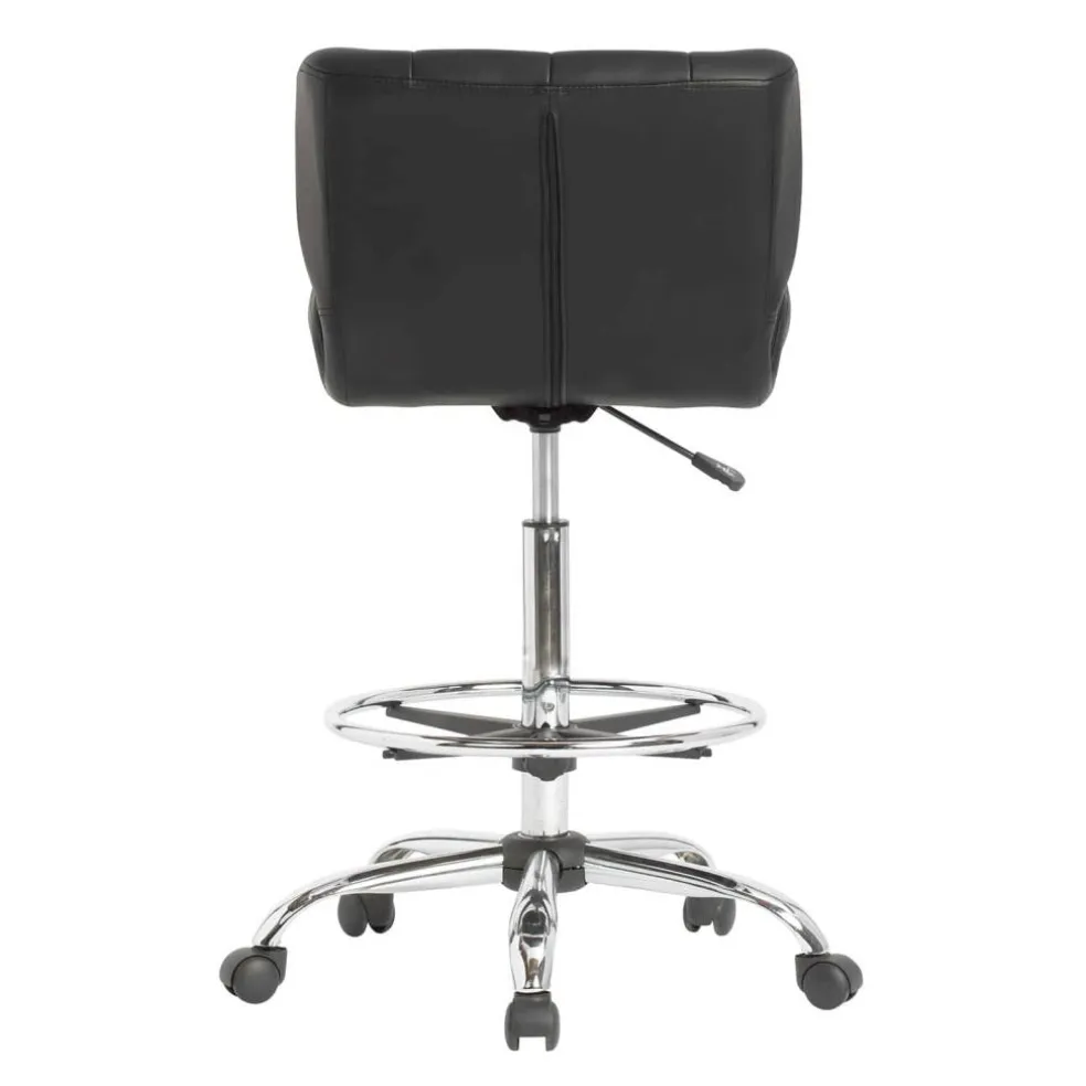 Studio Designs Crest Black Height Adjustable Drafting Chair with Footring