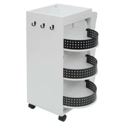 Studio Designs White & Black Swivel Mobile Organizer Cart
