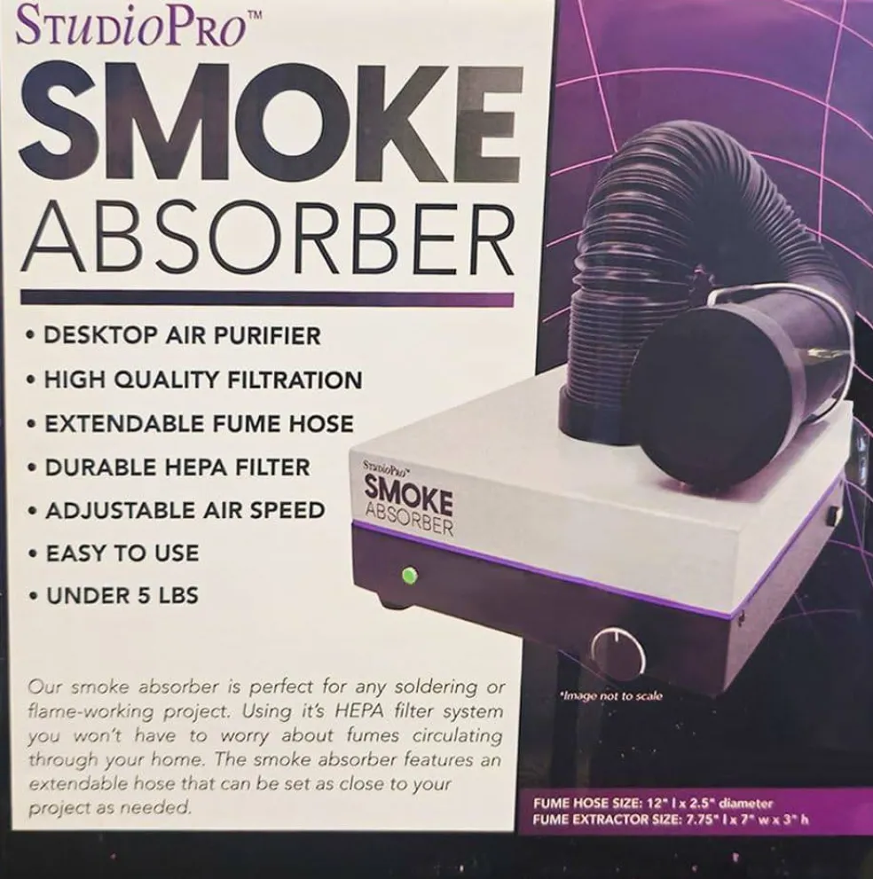 Studio Pro Smoke Absorber, Purifies Air for Soldering, Flameworking & Kiln Work