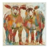 Stupell Industries Abstract Sheep Pair Contemporary Rustic Patchwork Pattern,12" x 12"