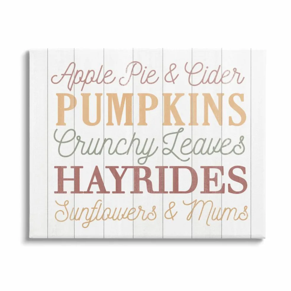 Stupell Industries Autumnal Fun Activities List Canvas Wall Art