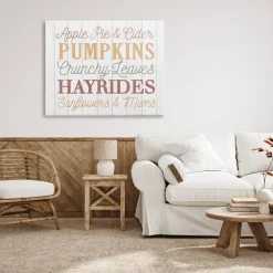Stupell Industries Autumnal Fun Activities List Canvas Wall Art