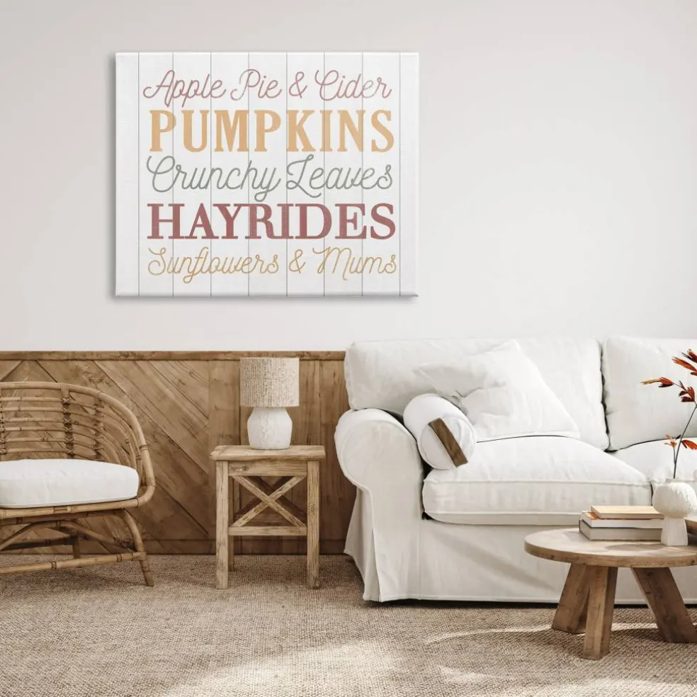 Stupell Industries Autumnal Fun Activities List Canvas Wall Art