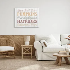 Stupell Industries Autumnal Fun Activities List Canvas Wall Art