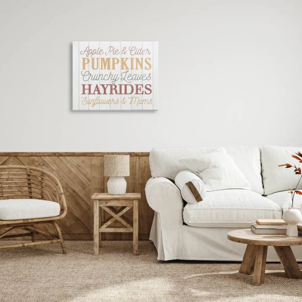 Stupell Industries Autumnal Fun Activities List Canvas Wall Art