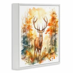 Stupell Industries Autumn Forest Stag Framed Giclee Art