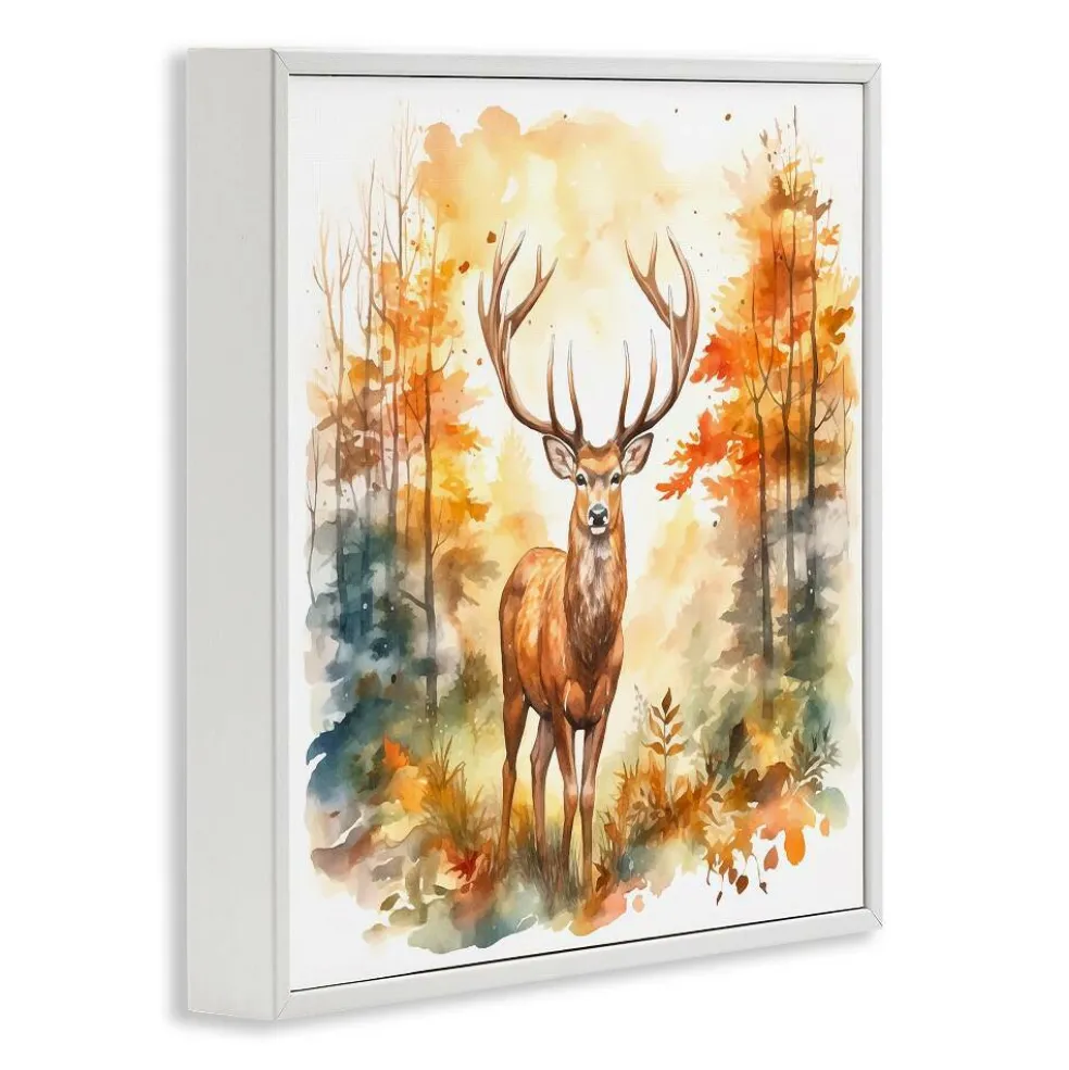 Stupell Industries Autumn Forest Stag Framed Giclee Art