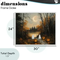 Stupell Industries Autumn Ghosts at Lake Framed Giclee, design by Arlington Prints