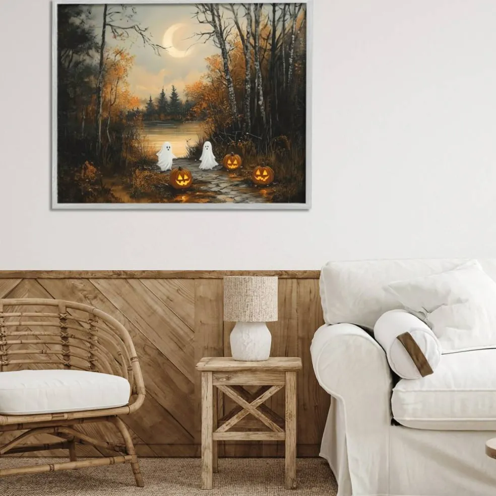 Stupell Industries Autumn Ghosts at Lake Framed Giclee, design by Arlington Prints