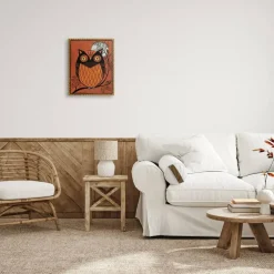 Stupell Industries Autumn Owl Under Moon Canvas Wall Art
