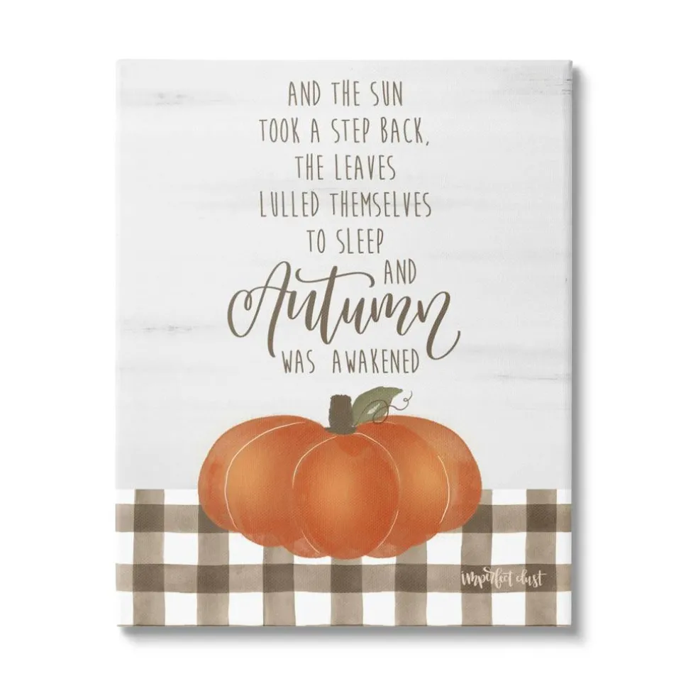 Stupell Industries Autumn Seasonal Phrase Canvas Wall Art
