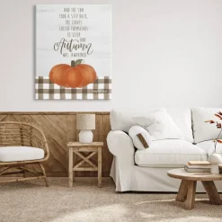Stupell Industries Autumn Seasonal Phrase Canvas Wall Art